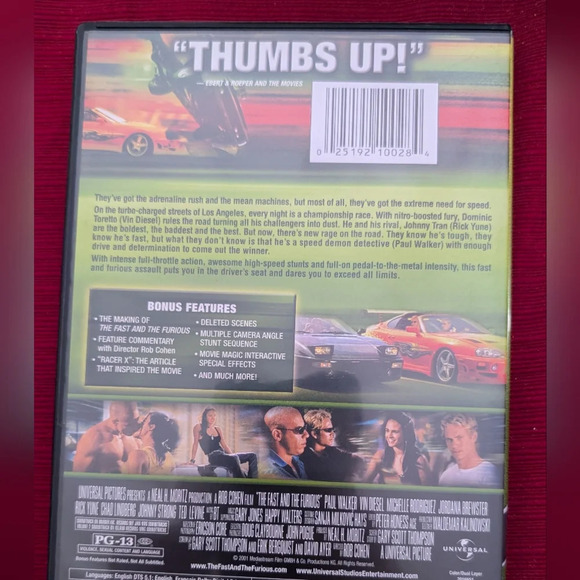 The Fast And The Furious The Original DVD (EUC) - Picture 2 of 3